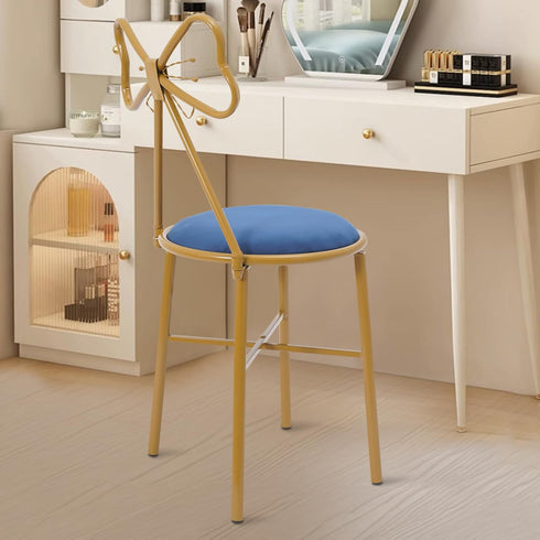 siohdagu 220 lbs Butterfly Stool Chair with Metal Legs and Soft Cushion, Multi-Purpose Modern Seating for Living Room