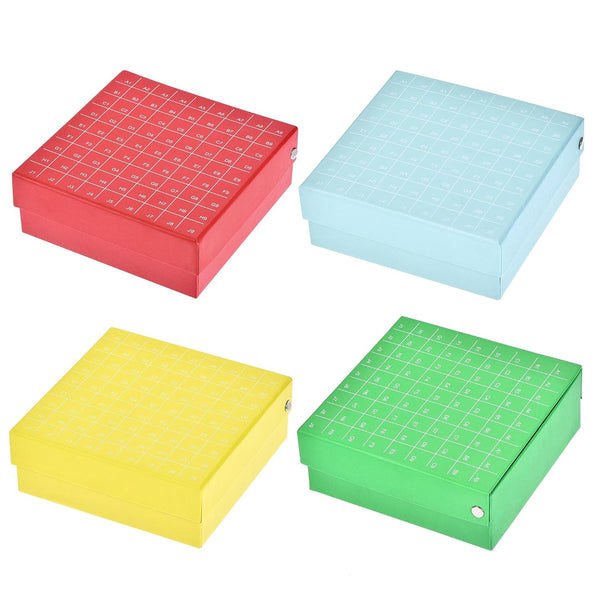 uxcell Centrifuge Tube Freezer Storage Box, 81 Places Waterproof Cardboard Holder for 1.8/2ml Tubes