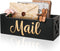 Rustic Wooden Mail Organizer Countertop, Mail Holder Box for Desk, Mail Basket for Counter, Storage Organizer
