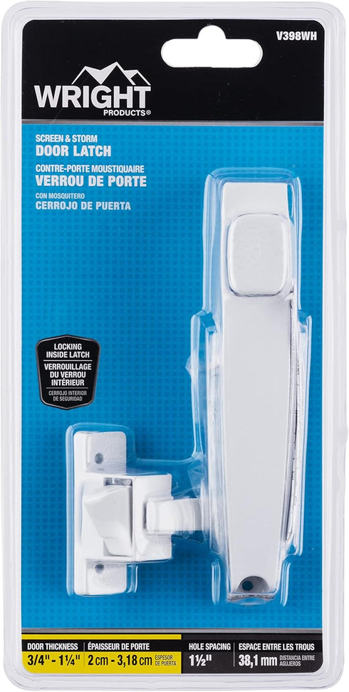 Wright Products V398WH Tie-Down Push Button Handle, 1-1/2 Inch, White