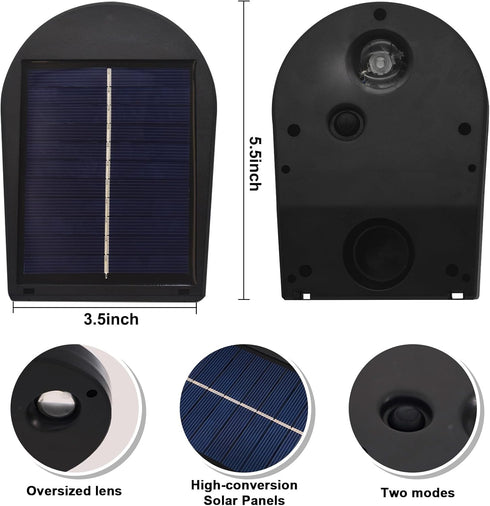 Solar Fence Lights Outdoor Waterproof, LED Solar Wall Lights for Patio, Yard, Porch, Garden
