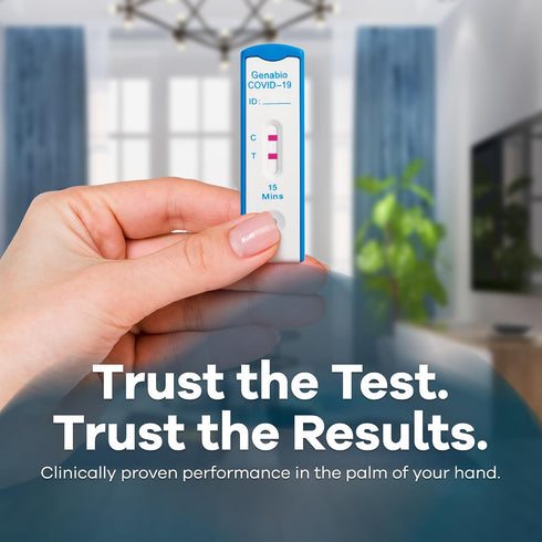 COVID-19 (2 Pack) 15-Minute 2+ (1 Pack, 2 Genabio Antigen Rapid Self-Test Kit FDA EUA Authorized | At-Home Results |