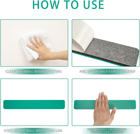 Bulletin Board Cork Boards for Walls, Office Pin Board (Green)