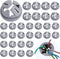 30pcs 3/8 Inch Non-Metallic Button Push-in Cable Connectors, Fits for 1/2 Inch Knockouts