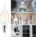 Sengled E12 Bulb Dimmable, 60W CA10 Bulbs, 5000K 12 Pack LED Candelabra Equivalent, Flame Tip Chandelier Light Daylight