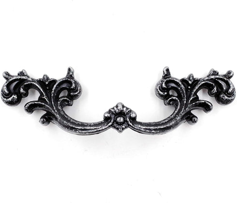 JETLAND French Provincial Drawer Pulls - 6-Pack, Iron Scratches, 2-1/2" Hole Centers, Vintage