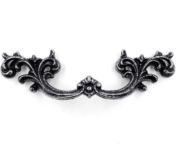 JETLAND French Provincial Drawer Pulls - 6-Pack, Iron Scratches, 2-1/2" Hole Centers, Vintage