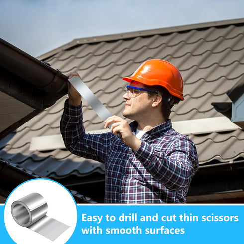 Roll,6in 10ft Panels,32 (0.0078"/0.2mm) ELECTRAPICK Aluminum Flashing x Metal Roof Gauge Aluminum Sheet Roll