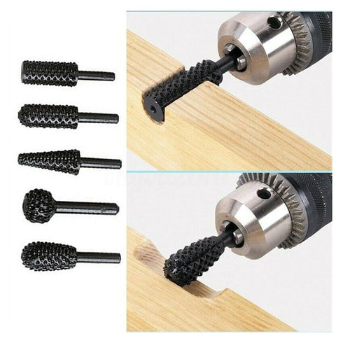 1/4'' DIY Drill Bit Set - 5-PCS/Set, Ergonomic Design & Chrome Vanadium Carpentry Tools