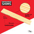 Nelson Wood Shims - DIY Bundle of 8-Inch High Performance Natural Wood Shims, 12 Total