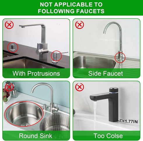 Sink Splash Guard, 5 Slope Silicone Draining Mat for Kitchen Sink - 24 inch Sink Faucet Mat Splash Guard Accessories