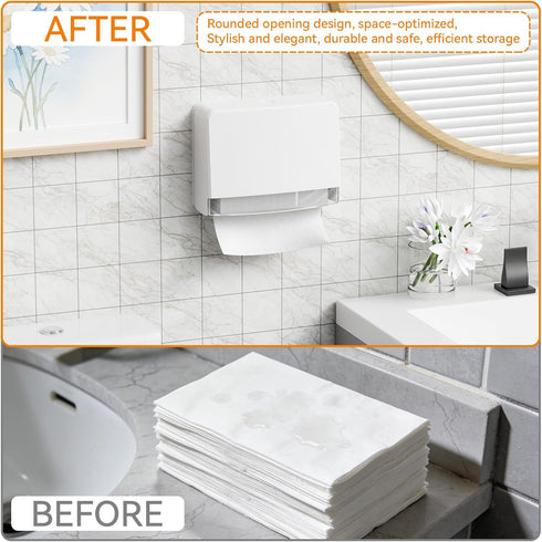 Yieach Commercial Bathroom,10.2W,No-Drill Paper Towel Dispenser Wall Mount for Restroom,Hotel and Multifold Paper Towel