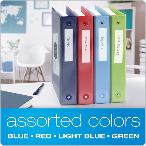 Cardinal 3 Ring Binders, Round Rings, 1.5 Inch, Holds 350 Sheets, ClearVue Presentation View, Pack of 4