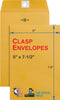 Clasp Envelopes, 5" x 7.5" Gummed Flap with Metal Clasp Closure, 28Lb Brown Craft Envelopes - 5 Envelopes Per Pack