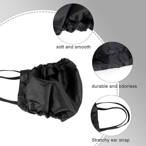 4Pcs Men Cooking and Haircut Beard Covers - Adjustable Polyester Beard Bib for Catering, Grooming, Salon Use, Reusable