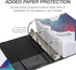 Samsill Durable 5 Inch D Ring Binder, Customizable Clear View, Black, Made in the USA, Holds 1050 Pages