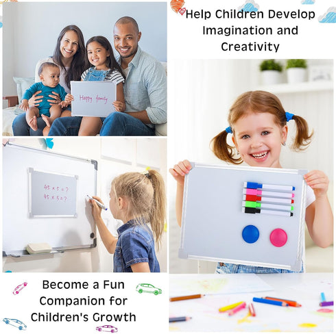 Fuutreo 10 Pcs Small White Board Dry Erase, 8.5" x 11" Magnetic Dry Erase Board for Fridge, 10 Markers, 20 Magnets