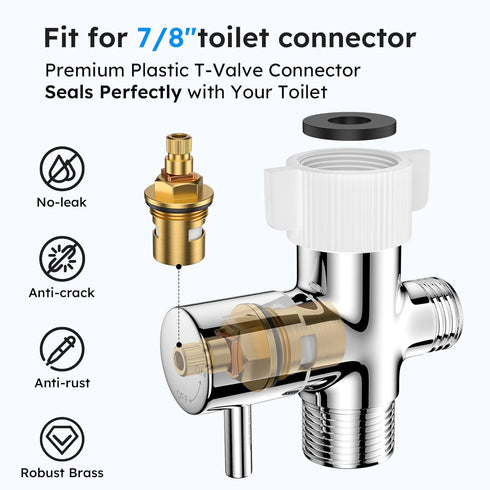 Arofa Handheld Toilet Bidet Sprayer for Toilet-Adjustable Water Pressure Control with Bidet Hose for Feminine Wash