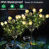 7 2 Pack Solar Garden Lights, Heads Gardenia Colorful Flower Light Waterproof Solar Outdoor Lights for Yard Pathway