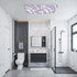 Cosozazon 1 Pack 4 2 10 Farm Plant Leaf Fluorescent Light Cover for Ceiling x Ft Lavender Purple Branch Leaves Linen