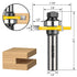 2 Pieces 3 Teeth T Shape Tongue and Groove Router Bit Set 1/4 Inch Shank, Slot depth 1/4", Slot height 1/4",Shelves & Cabinet,Woodworking Tools (1/4 Shank)