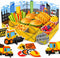 HonuGoGo Construction Snack Tray Centerpiece Kit 13 Pieces Paper Food Display Set