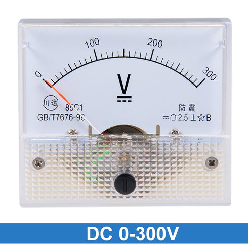 uxcell DC 0-300V Analog Panel Voltage Gauge Volt Meter 85C1 2.5% Error Margin