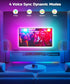 23ft 75-100 inch,RGB TV LED Backlight, TV LED Lights for TV Backlight Behind,USB Strip Lights Behind TV, Color Changing