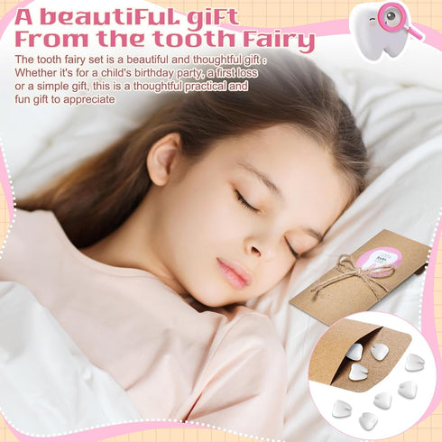 Motiskyy 50 50 Pcs Lost Tooth Receipt Envelopes Tooth Fairy Envelopes with Pcs Stickers and a Rope for Children Milk