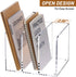 SANRUI Clear Acrylic Magazine File Holder with 3 Vertical Compartments for Office Desk Accessories