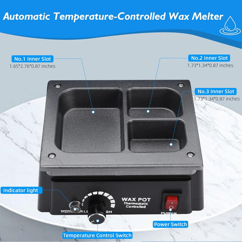 Dental Lab Analog Wax Pot - Automatic Temperature-Controlled Wax Melter