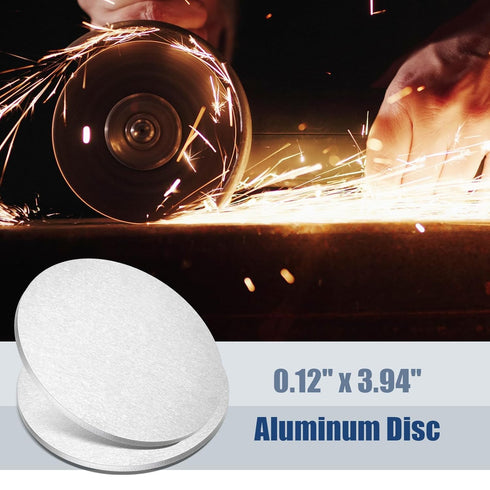 2 Pcs 1/8" x 4" Aluminum Disc Round Sheets, 6061 Aluminum Plates
