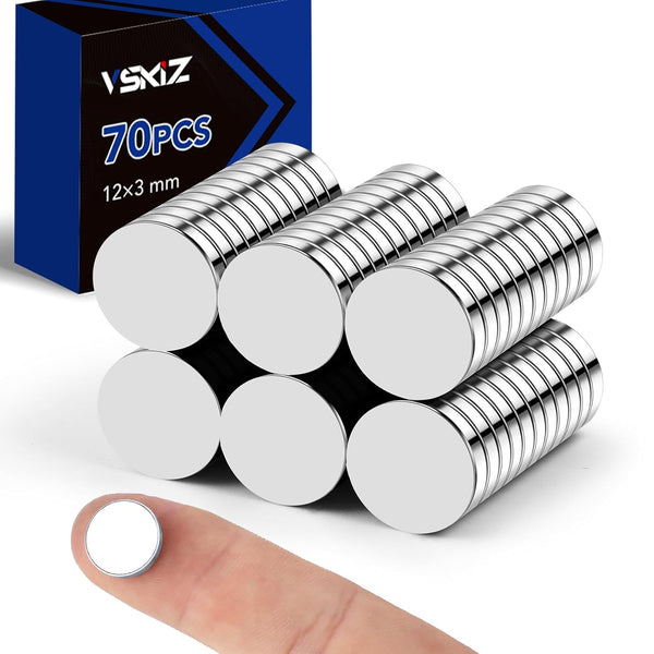 70 PCS Small Round Rare Earth Refrigerator Magnets, Tiny Strong Neodymium Disc Magnets for Crafts, DIY, Office