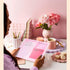 Desktop Thickened Acrylic Dry Erase Board, 12"x10" - Tabletop Planner Board with Stand, Frameless Pink White Board