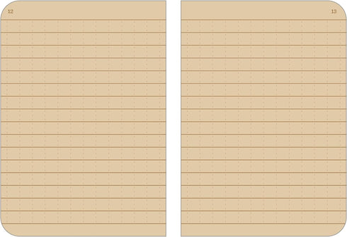 Rite in the Rain Weatherproof Mini-Stapled Notebook - 3 1/4" x 4 5/8", Tan Cover, Universal Pattern, 3 Pack (No.