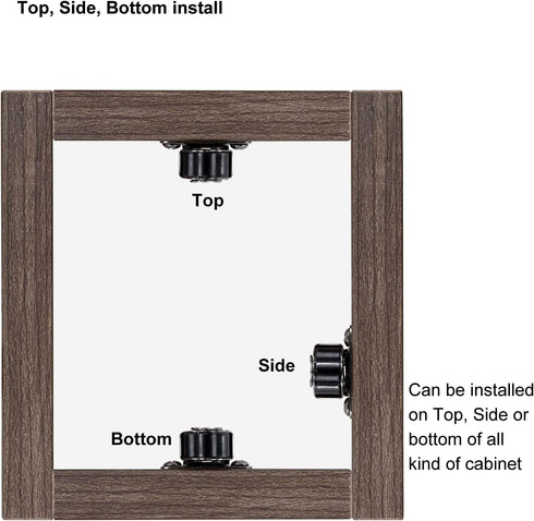4 PCS Cabinet Latch Double Roller Catch Hardware for Kitchen Cabinet Door Latches and Catches