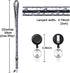 YOUOWO Black White Cruise Lanyards with Retractable Badge Reel for Office ID Badges Holder, Quick Release Neck Lanyard