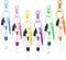Fainne Mini Highlighter Nurse Pen Pack Set, Retractable Ball Pen with Nursing Keychain Clip (6)