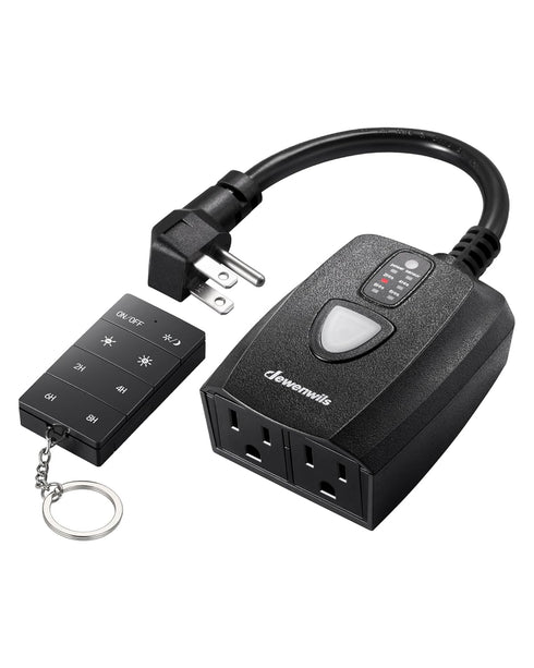 DEWENWILS Dusk to Dawn Dimmer, Outdoor Dimmer for String Light with Remote