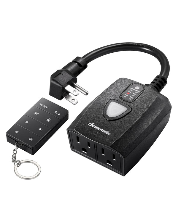 DEWENWILS Dusk to Dawn Dimmer, Outdoor Dimmer for String Light with Remote