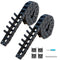 2pcs 39.3 inch Carrier Drag Chain Cable, Black Open Type for CNC Router Mill and 3D Printer, Includes Connectors and