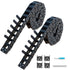 2pcs 39.3 inch Carrier Drag Chain Cable, Black Open Type for CNC Router Mill and 3D Printer, Includes Connectors and
