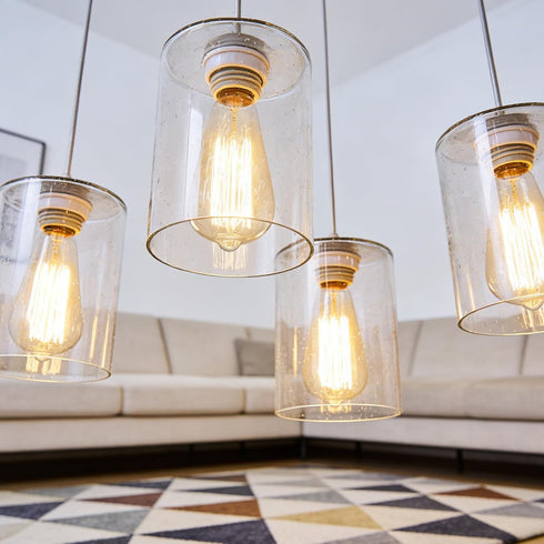 1-5/8 Inch E26 Base,4.7"W 6.3"H Glass Lamp Shade Replacement for Table Lamps/Floor Lamp/Chandelier/Pendant Light