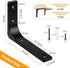 8 6 Inch 4 Black Wall Shelf Brackets, x Iron Metal Shelf Brackets L Shaped Corner Support Brackets for DIY Floating