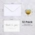 LUXAVELLA 12 PACK Thank You Cards Wedding with Envelopes& Stickers, Wedding Vendor Thank You Card.