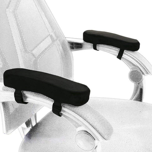Memory Foam Chair Armrest Pad - Comfy Office Chair Cover for Elbows and Forearms Pressure Relief (Set of 2)