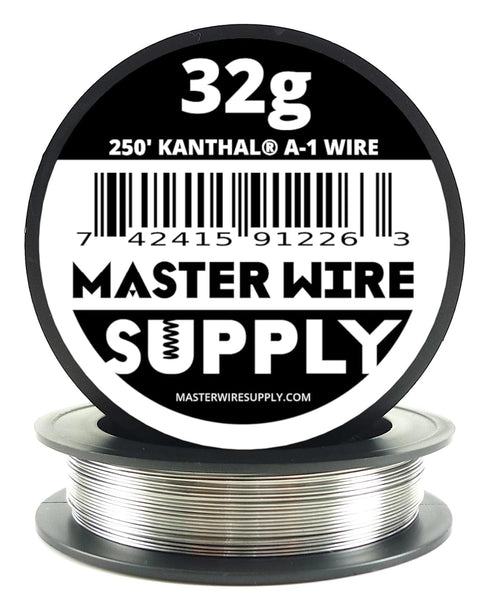Kanthal A1 - 250' - 32 Gauge Wire, 250ft - 0.2mm - 0.008in - Made in USA - Master Wire Supply