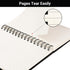 EUSOAR Spiral Journal Notebook, 1 Pack Black A5, 5.5" x 8.3", 160 Pages, 100GSM College Ruled Paper, Thick Hardcover