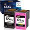 XJI Remanufactured Ink Cartridges Replacement for HP 65 XL 65XL (Black and Tri-Color Combo Pack) for DeskJet 2600 2622
