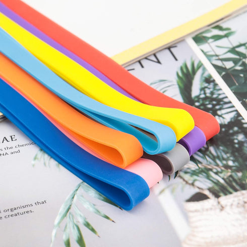 SING F LTD 10 Pack A5 Silicone Rubber Bands - Book Silica Gel Straps, 200 MM for Lunch Box, Crab Traps, Art Cooking
